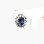 9ct Gold Sapphire and Diamond Stud Earrings - Jordans Jewellers