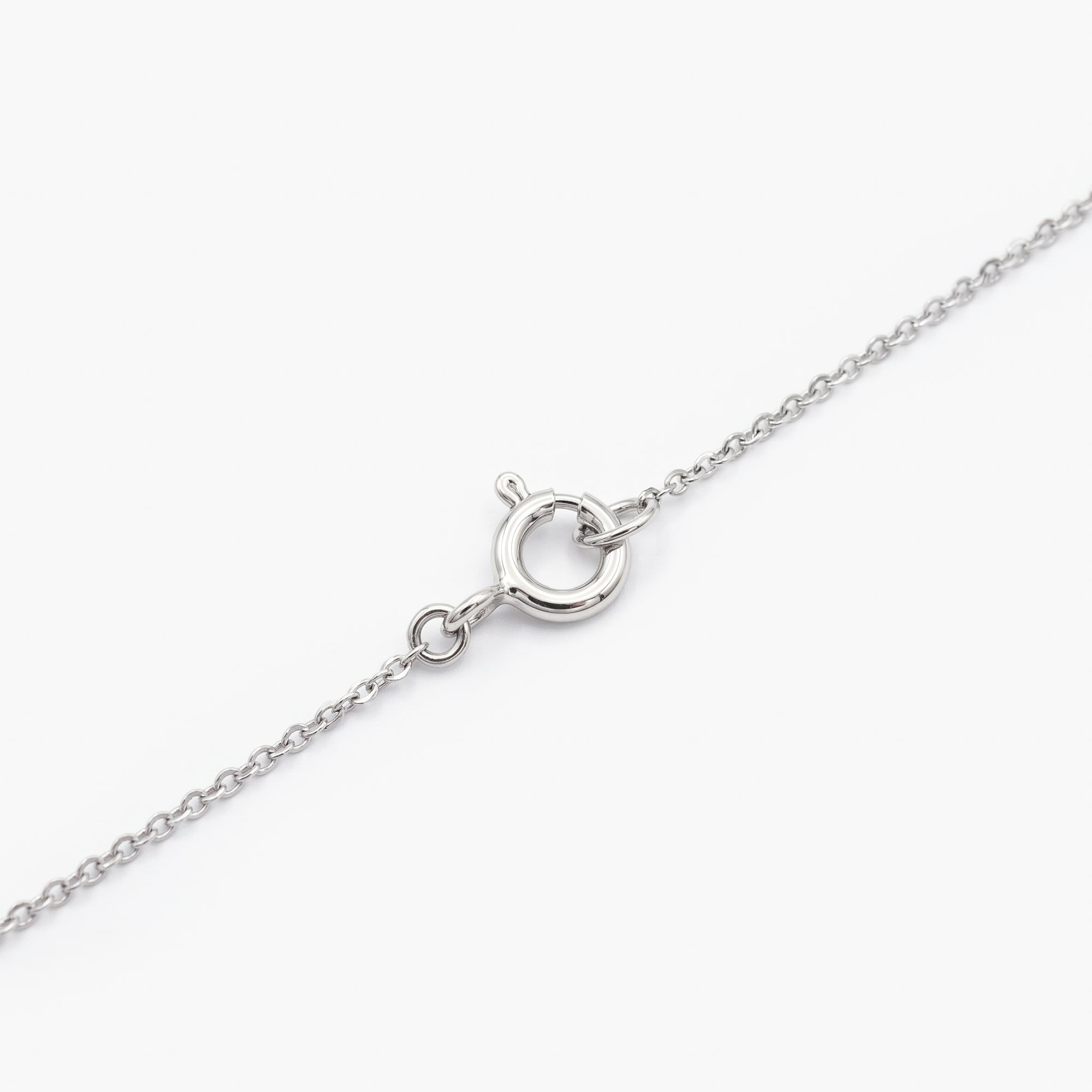 18ct White Gold Sapphire & Diamond Four-Leaf Clover Pendant Necklace