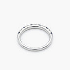 Platinum Diamond and Sapphire Half Eternity Ring