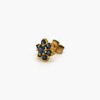 9ct Gold Sapphire Flower Stud Earrings - Jordans Jewellers