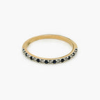 9ct Yellow Gold Sapphire and Diamond Half Eternity Ring - Jordans Jewellers