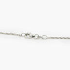 Silver Tanzanite and Cubic Zirconia Drop Pendant Necklace