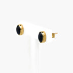 Oval Sapphire Stud Earrings in 9ct Yellow Gold - Jordans Jewellers