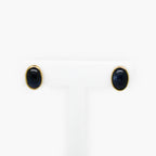 Oval Sapphire Stud Earrings in 9ct Yellow Gold - Jordans Jewellers