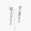 Silver Straight Drop Stud Earrings
