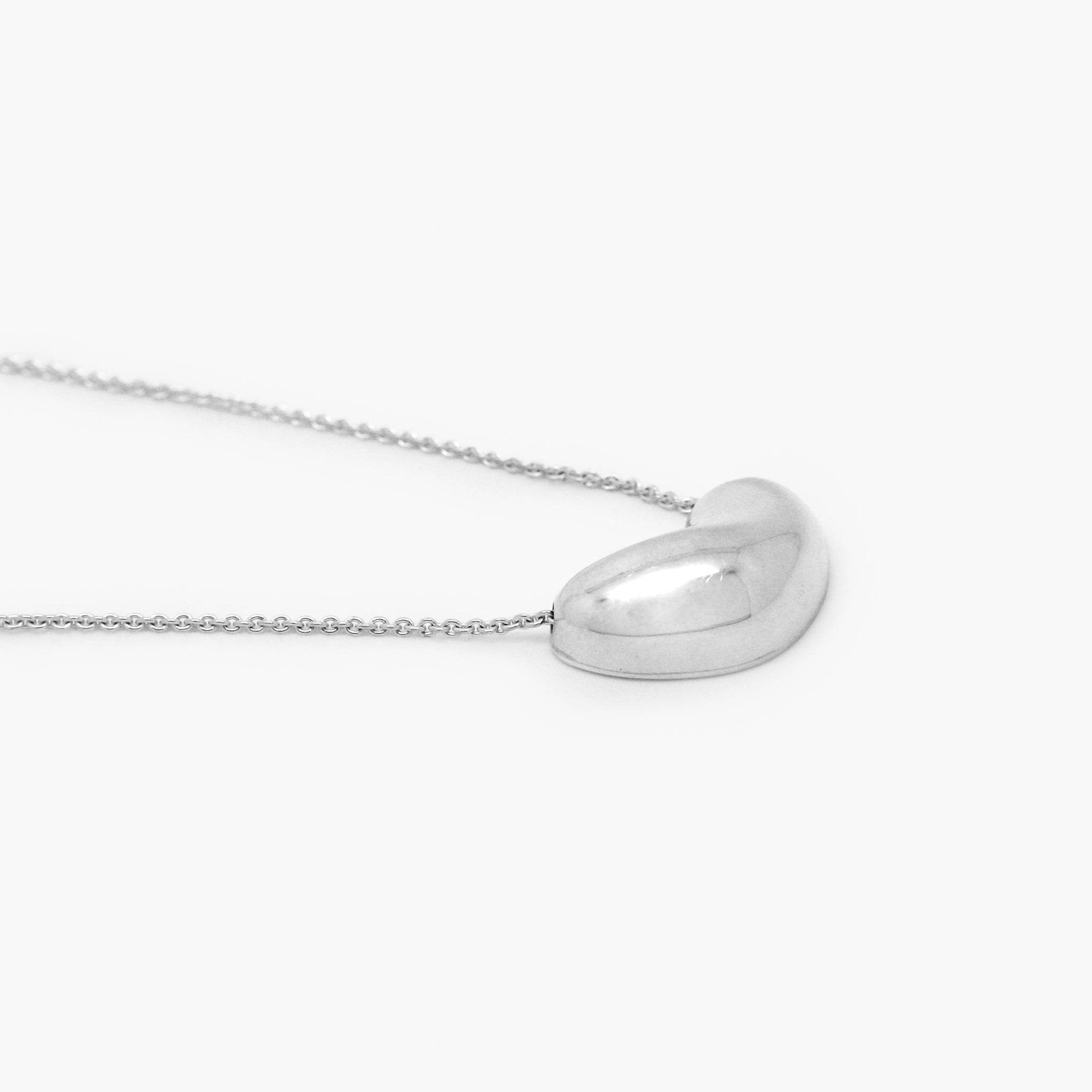Silver Sculpted Heart Pendant Necklace - Jordans Jewellers