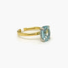 Aquamarine Solitaire Ring 9ct White And Yellow Gold