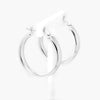 Silver 25mm Polished Hoop Earrings - Jordans Jewellers