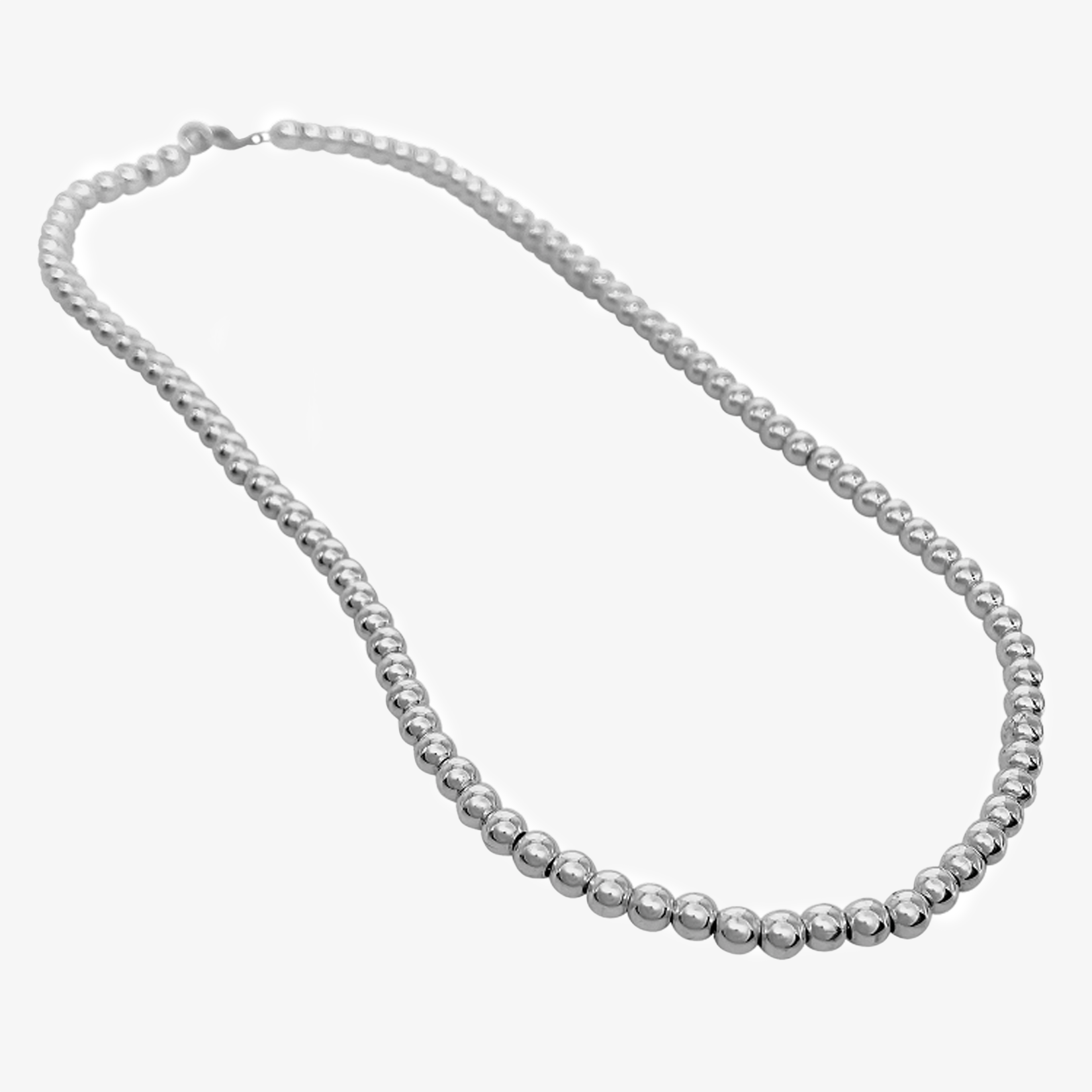 Ball on sale necklace silver