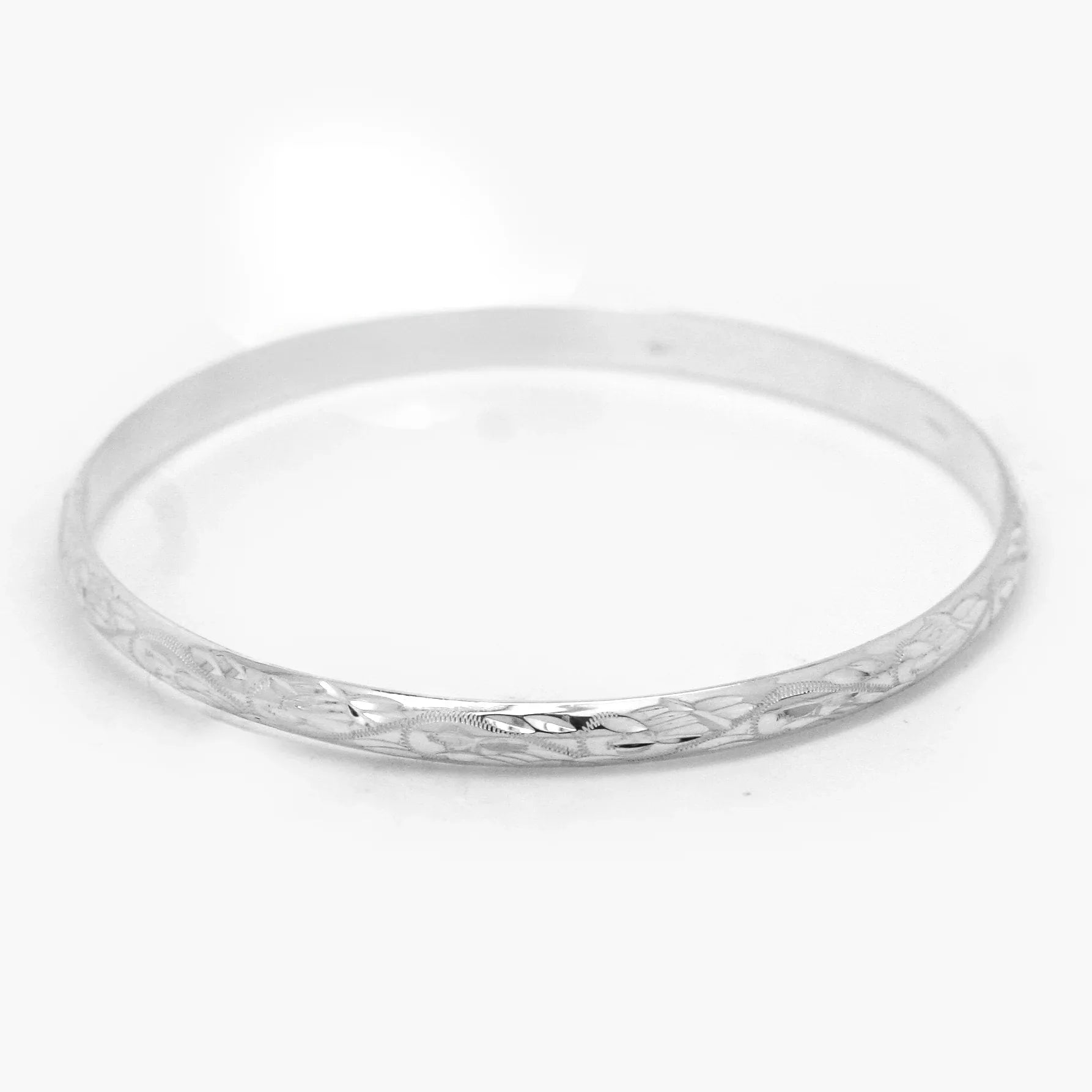 Silver Engraved Court Bangle - Jordans Jewellers