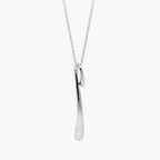 Silver Curved Pendant Necklace - Jordans Jewellers