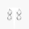 silver interlink earrings