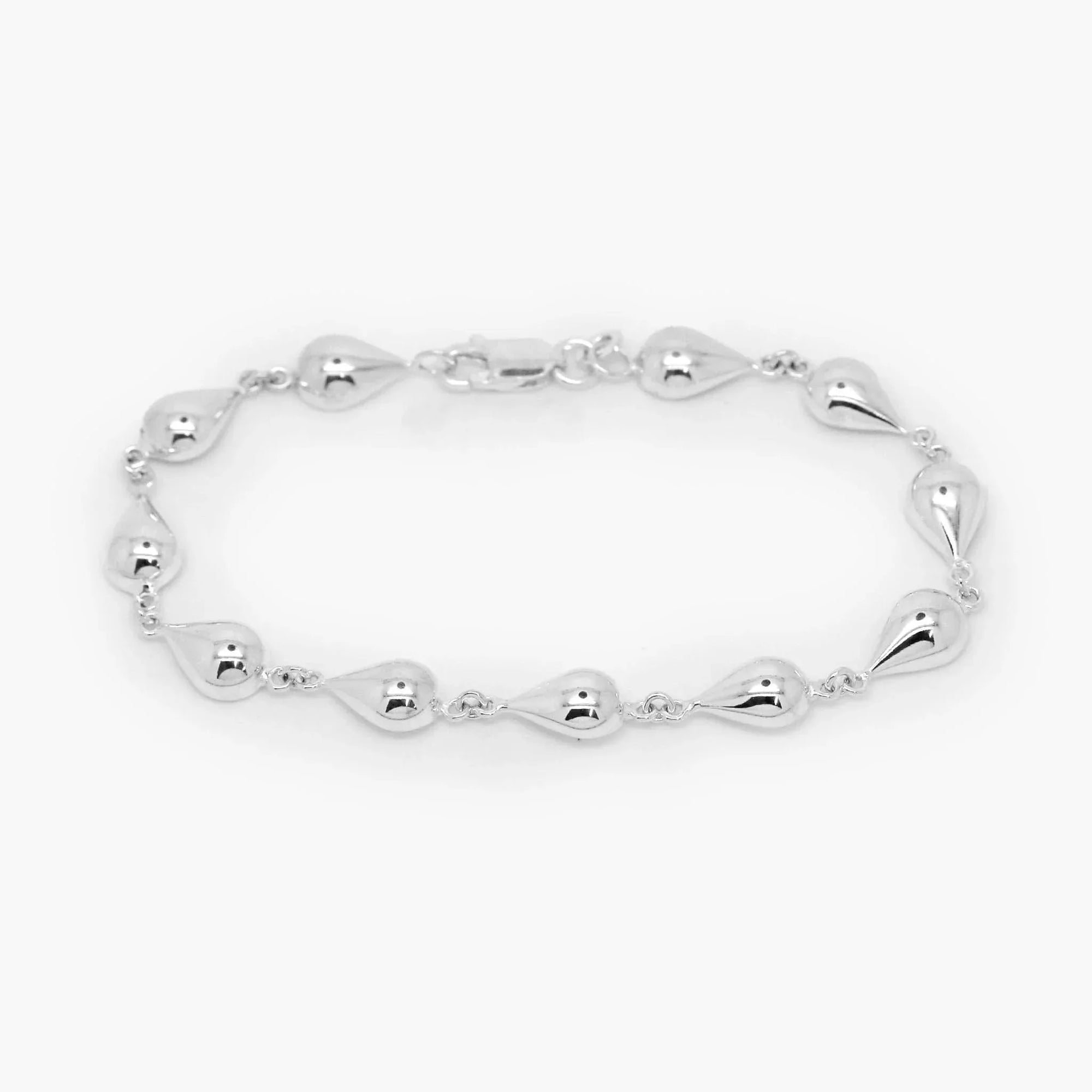 Silver Teardrop Domed Bracelet - Jordans Jewellers