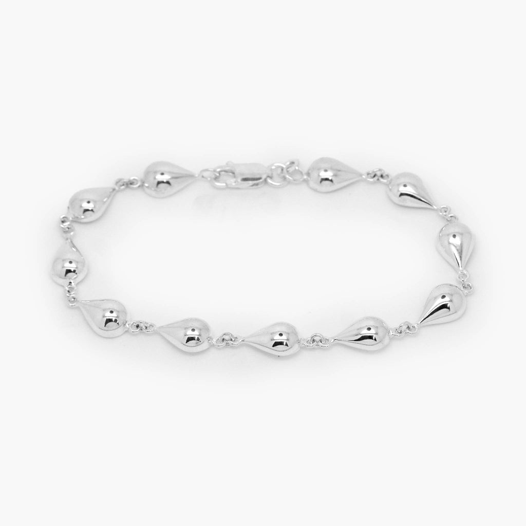 Silver Teardrop Domed Bracelet - Jordans Jewellers