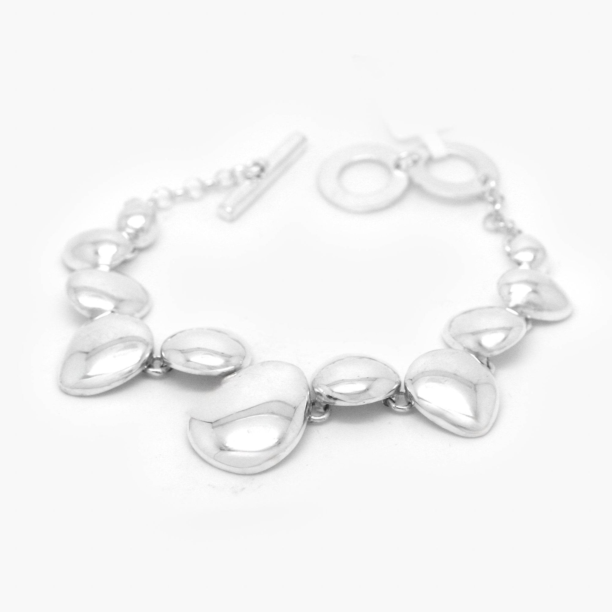 Silver Polished Pebble Bracelet - Pebble Set - Jordans Jewellers