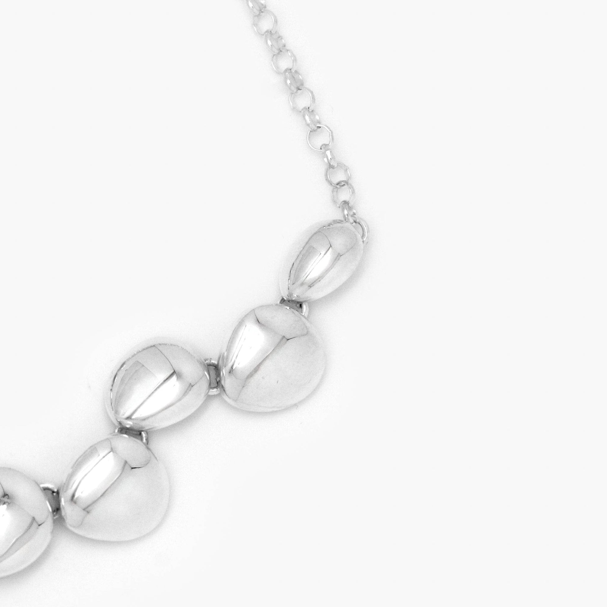 Silver Polished Pebble Necklace - Pebble Set - Jordans Jewellers