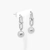 Silver Bead & Chain Link Drop Earrings - Jordans Jewellers