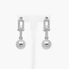 Silver Bead & Chain Link Drop Earrings - Jordans Jewellers