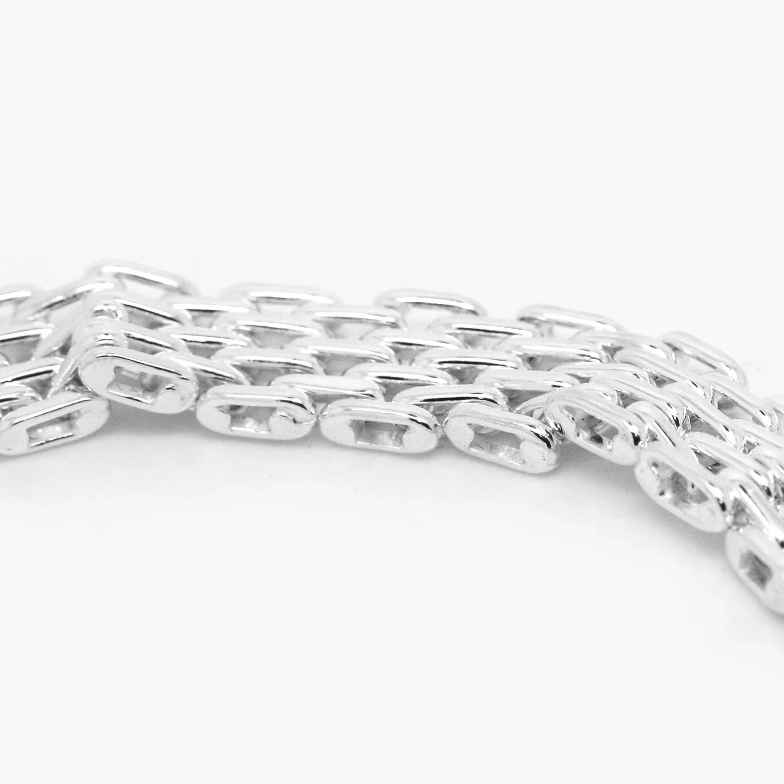 Silver Triple Brick Link Bracelet - Jordans Jewellers