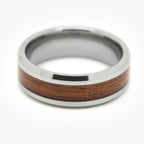 Men's Tungsten Carbide Wood Inlay Ring
