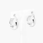 Silver 15mm Polished Hoop Earrings - Jordans Jewellers