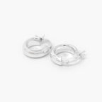 Silver 15mm Polished Hoop Earrings - Jordans Jewellers