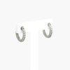 Small Silver CZ Hoop Earrings - Jordans Jewellers