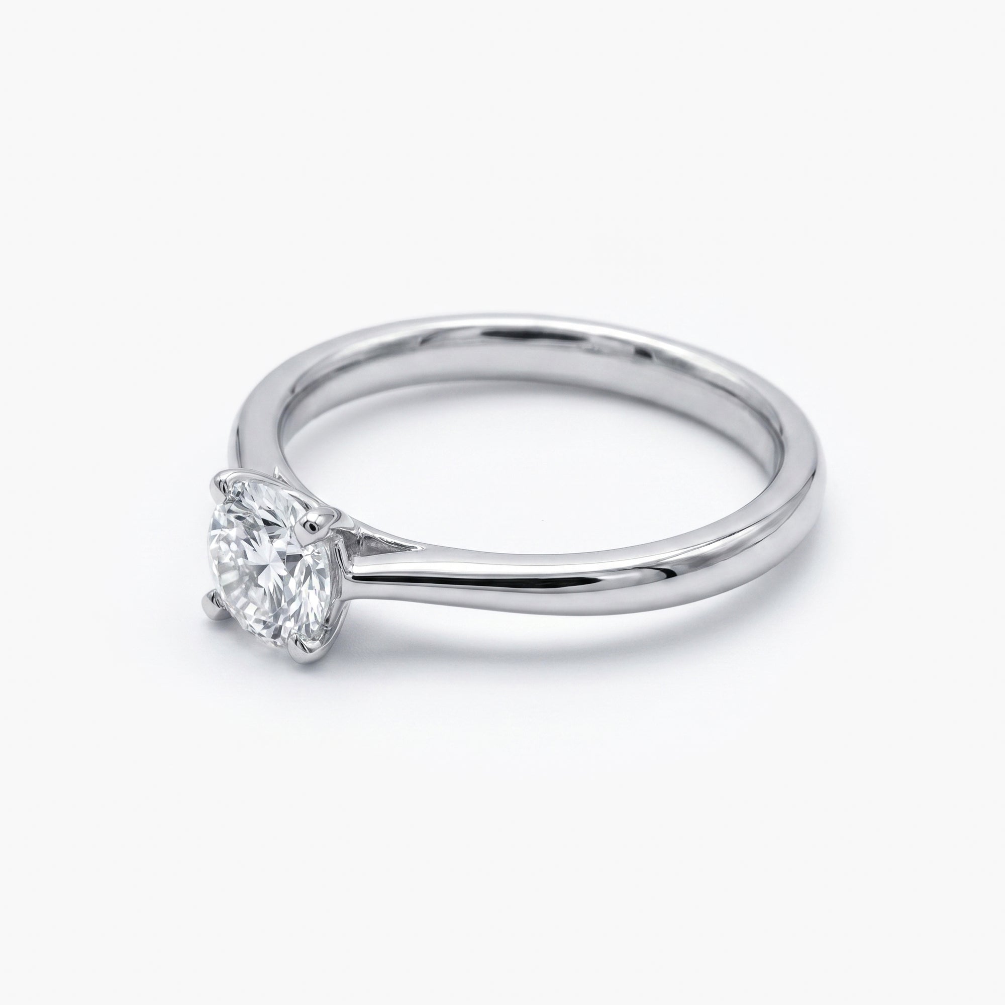 18ct White Gold Solitaire 0.50ct Diamond Engagement Ring