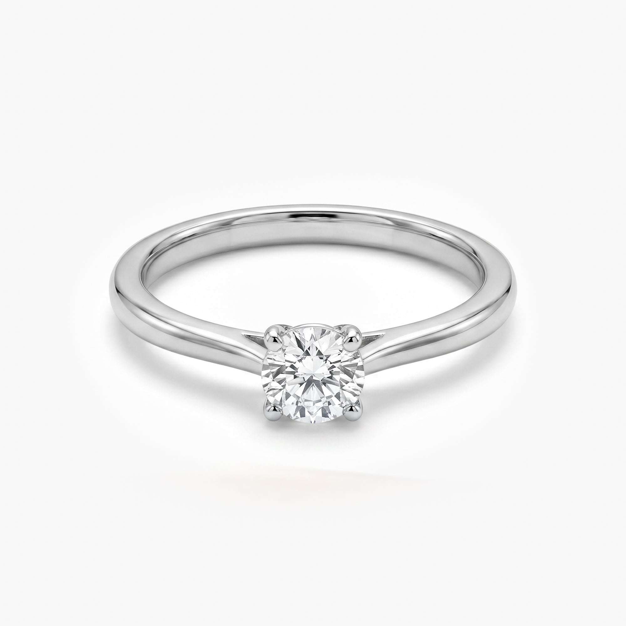 18ct White Gold Solitaire 0.50ct Diamond Engagement Ring