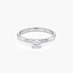 18ct White Gold 0.34ct Diamond Four-Claw Solitaire Engagement Ring