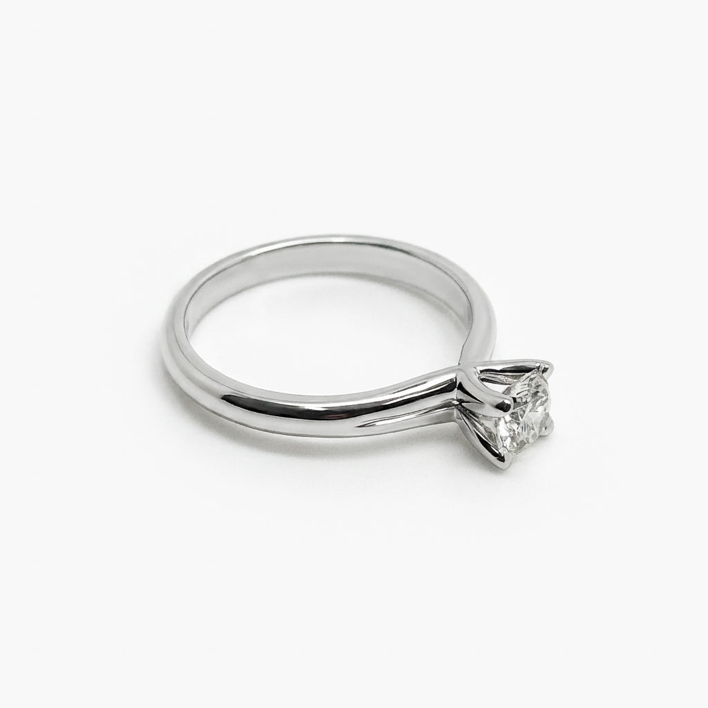 18ct White Gold 0.45ct Solitaire Diamond Ring