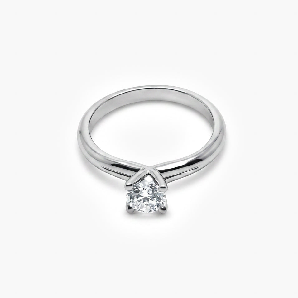18ct White Gold 0.45ct Solitaire Diamond Ring