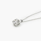 18ct White Gold Lab Grown Diamond Solitaire Pendant Necklace