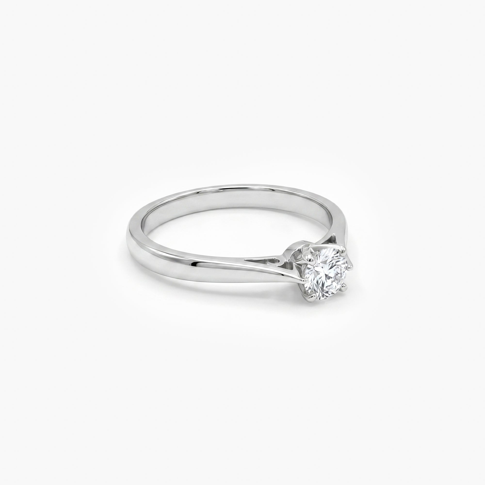 18ct White Gold Solitaire Diamond Ring