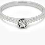 9ct White Gold Illusion Set Diamond Solitaire Ring - Jordans Jewellers