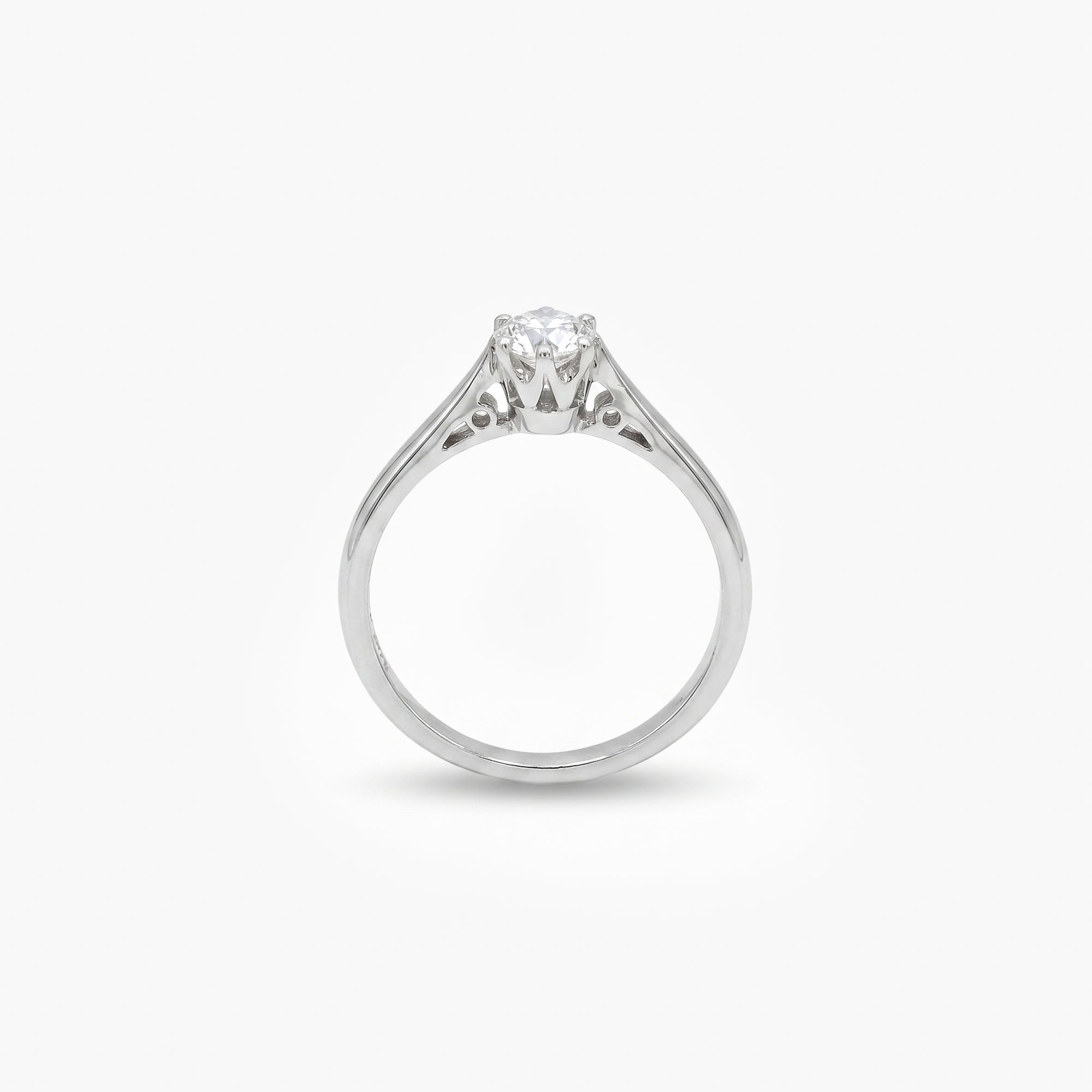 18ct White Gold Solitaire Diamond Ring