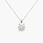 18ct White Gold Lab Grown Diamond Solitaire Pendant Necklace