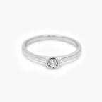 9ct White Gold Illusion Set Diamond Solitaire Ring - Jordans Jewellers