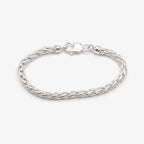 Sterling Silver Heavy Spiga Chain Bracelet