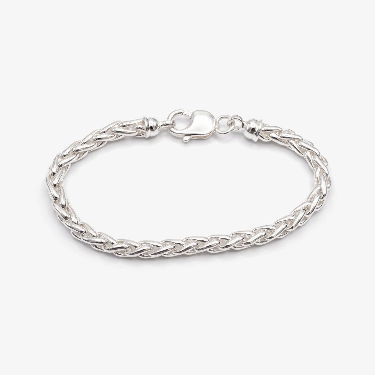 Sterling Silver Heavy Spiga Chain Bracelet