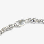 Sterling Silver Heavy Spiga Chain Bracelet clasp view