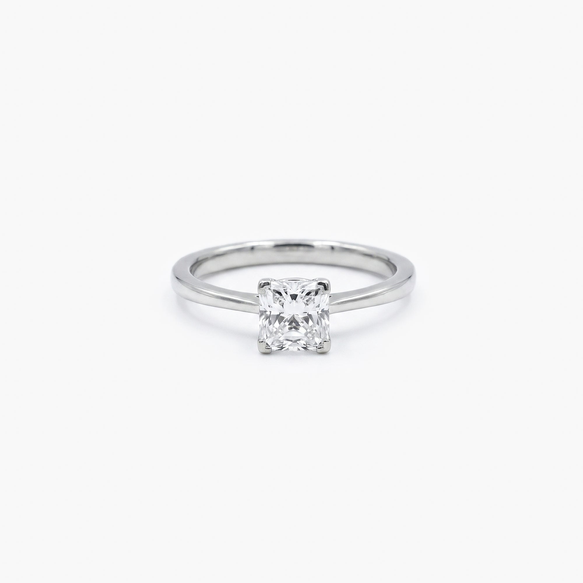 Platinum Radiant Cut Diamond Solitaire Ring 1.00ct