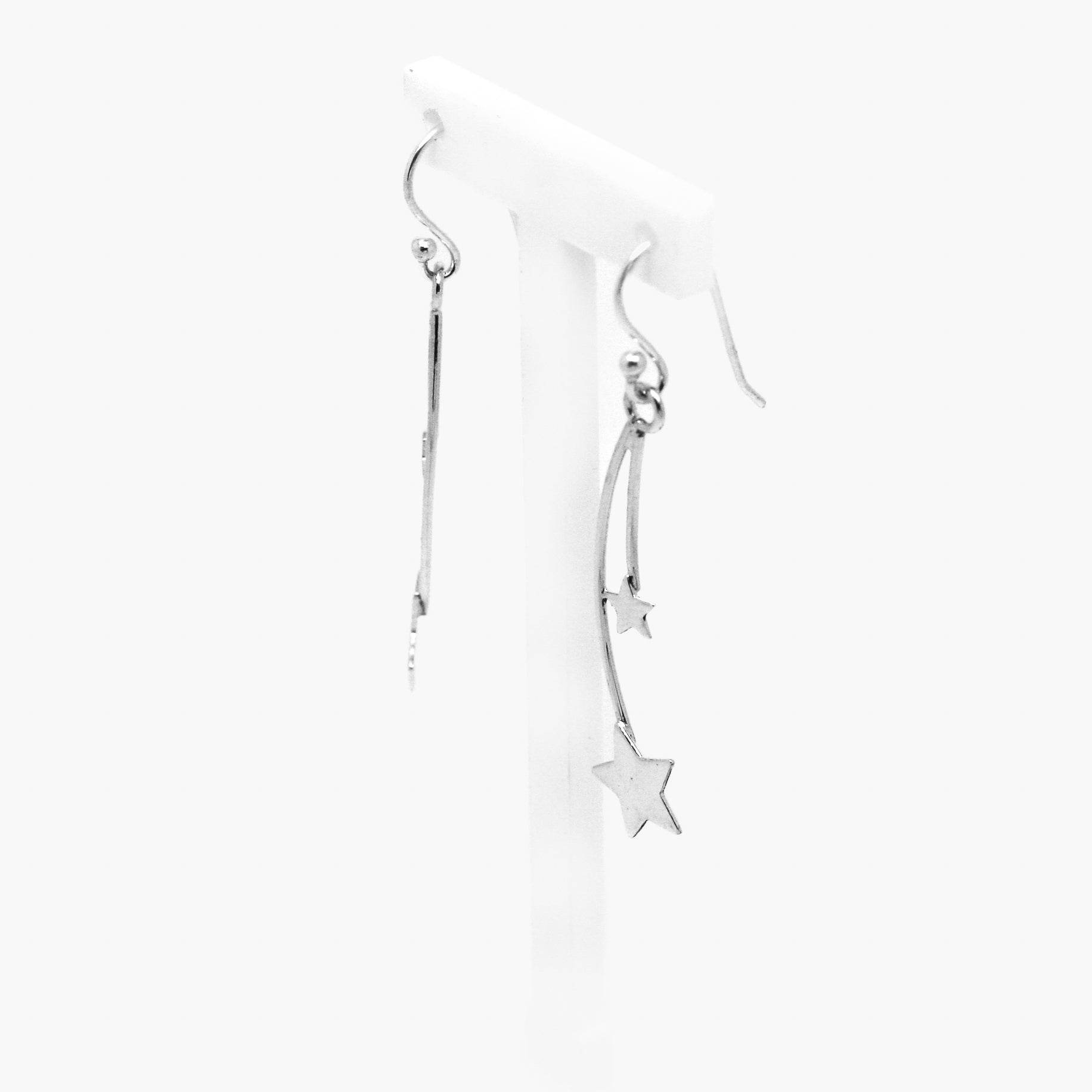 Silver Shooting Star Drop Earrings - Jordans Jewellers