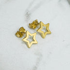 NEW 9 Carat Yellow Gold Star Stud earrings - Jordans Jewellers
