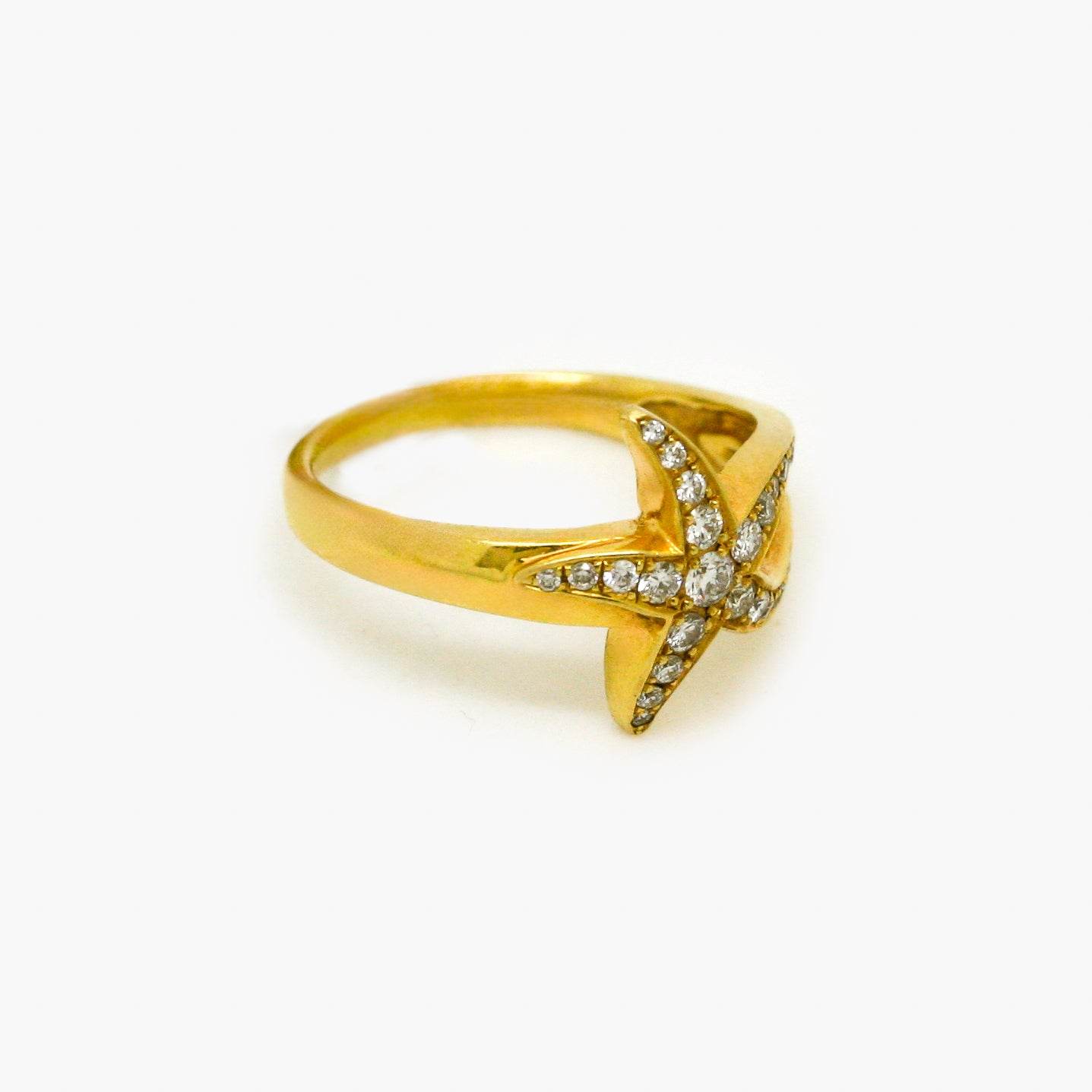 18ct Gold Diamond Starfish Ring - Jordans Jewellers