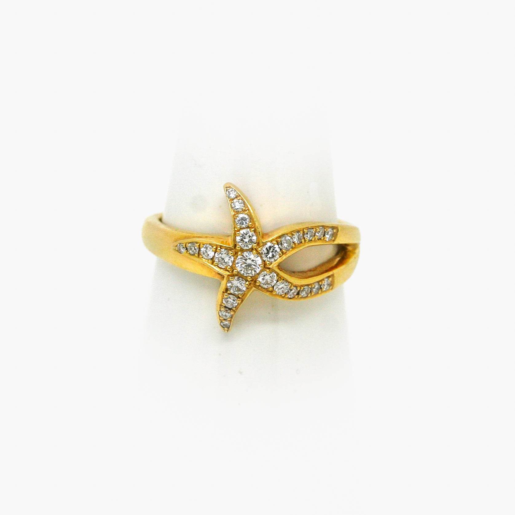 18ct Gold Diamond Starfish Ring - Jordans Jewellers