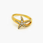 18ct Gold Diamond Starfish Ring - Jordans Jewellers