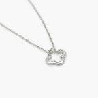 Diamond Clover Pendant Necklace in 9ct White Gold - Jordans Jewellers