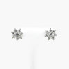 Silver CZ Flower Stud Earrings - Jordans Jewellers