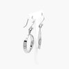 Silver Circle Drop Earrings